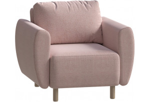 Кресло для отдыха Тулисия светло-розовый, ткань рогожка