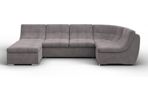 Диван П-образный модульный Холидей LAIM 04 бежевый (Велюр)