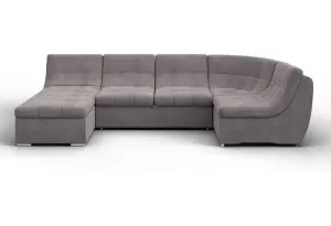 Диван П-образный модульный Холидей LAIM 04 бежевый (Велюр)