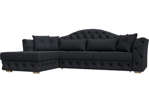 Диван угловой Артис левый угол JOLY 16 темно-серый (Замша)