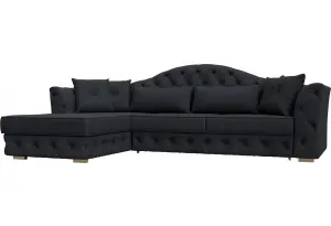 Диван угловой Артис левый угол JOLY 16 темно-серый (Замша)