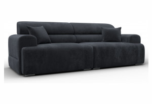 Диван прямой Лига-109 НПБ TOWER 11 темно-серый (Велюр)