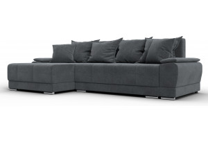 Диван угловой Лига-119 угол левый LAIM 23 светло-серый (Велюр)