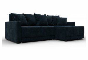 Диван угловой Лига-125 угол универсальный LAIM 21 графит (Велюр)