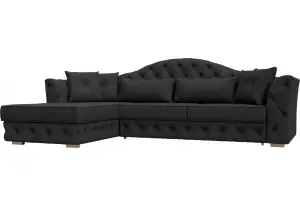 Диван угловой Артис левый угол JOLY 08 коричневый (Замша)