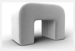 Пуф 008 TOWER 01 молочный (Велюр)