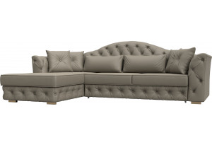 Диван угловой Артис левый угол GRIFON 04 бежевый (Экокожа)