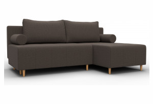 Диван угловой Лига-102 угол универсальный Амур 05 коричневый (Рогожка)