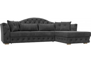 Диван угловой Артис правый угол BRUT 16 темно-серый (Велюр)