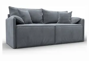 Диван прямой модульный Лига-106 TOWER 10 серый (Велюр)