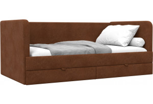 Кровать детская Лига-143 LAIM 14 терракотовый (Велюр)