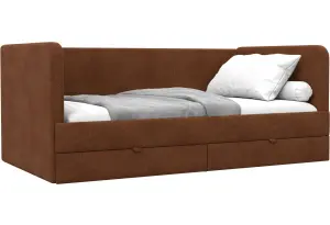 Кровать детская Лига-143 LAIM 14 терракотовый (Велюр)
