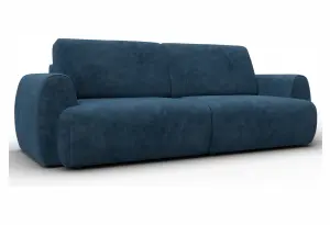 Диван прямой Лига-115 НПБ BRUT 11 синий (Велюр)