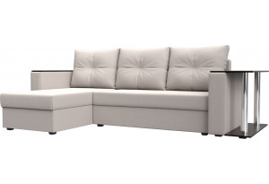 Диван угловой Атланта со столом левый угол JOLY 05 бежевый (Замша)