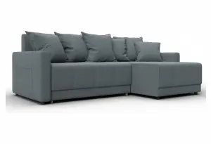 Диван угловой Лига-125 угол универсальный Амур 07 серый (Рогожка)