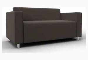 Диван прямой Лига-093 ВН Амур 05 коричневый (Рогожка)