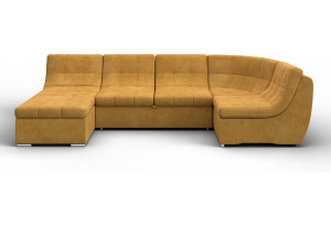 Диван П-образный модульный Холидей BRUT 10 желтый (Велюр)
