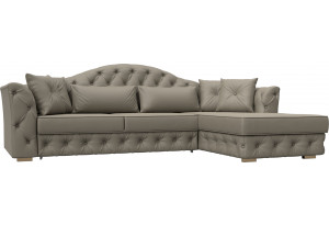 Диван угловой Артис правый угол GRIFON 04 бежевый (Экокожа)