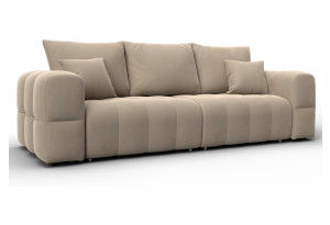 Диван прямой Лига-110 НПБ SEVEN 729 бежевый (Велюр)