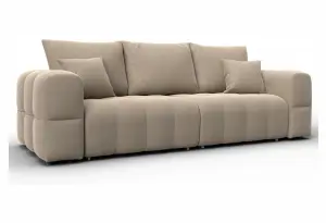 Диван прямой Лига-110 НПБ SEVEN 729 бежевый (Велюр)