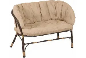 Диван Багама, полиротанг, подушка бежевая