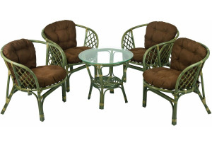 Комплект для большой компании из натурального ротанга