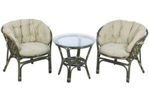 Комплект из ротанга в цвете олива