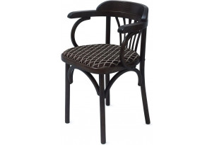 Кресло Венское мягкое с рогожкой, темно-коричневый