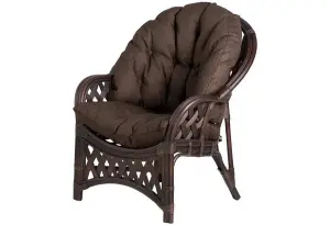 Кресло Черчилль (Рузвельт), подушка коричневая
