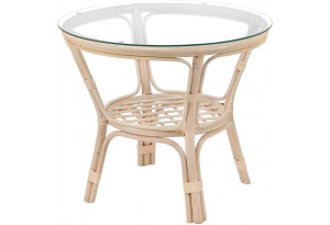 Стол круглый из натурального ротанга Маркос