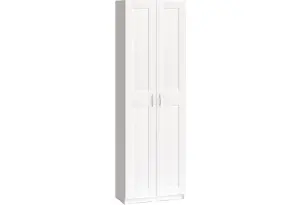 Шкаф МАКС двухдверный узкий, цвет белый