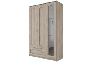 Шкаф комбинированный Сириус 3 двери, 1 ящик, дуб сонома