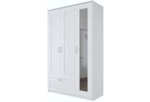 Шкаф комбинированный Сириус 3 двери, 1 ящик, белый