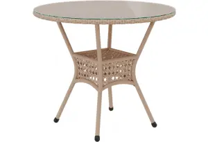 Плетеный стол из ротанга DECO 90 см