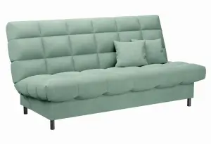 ЮТА Диван прямой мятный ППУ, с черными ножками