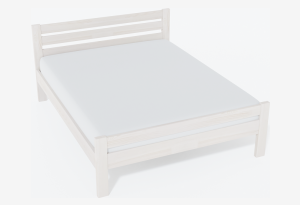 Двуспальная кровать Амелия 1 из массива сосны Белый