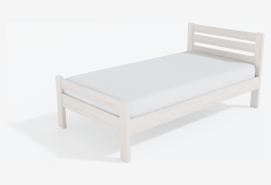 Односпальная кровать Амелия 1 из массива сосны Белый