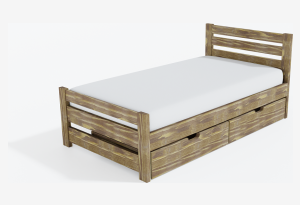 Односпальная кровать Амелия 3 из массива сосны Палисандр