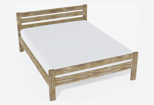 Двуспальная кровать Амелия 1 из массива сосны Палисандр