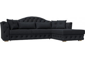 Диван угловой Артис правый угол JOLY 16 темно-серый (Замша)