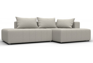 Диван угловой Лига-103 НПБ угол правый Амур 02 бежевый (Рогожка)