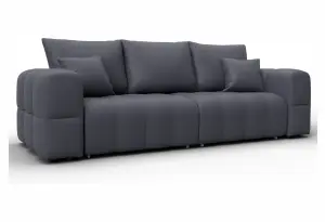 Диван прямой Лига-110 НПБ GRIFON 15 серый (Экокожа)