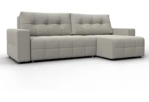 Диван угловой Лига-122 угол универсальный Амур 02 бежевый (Рогожка)