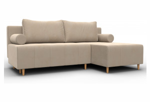 Диван угловой Лига-102 угол универсальный SEVEN 729 бежевый (Велюр)