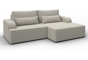 Диван угловой Лига-120 угол правый Амур 02 бежевый (Рогожка)