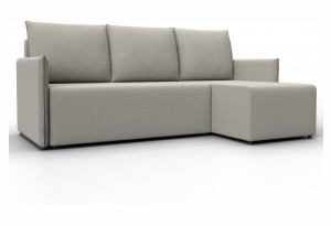 Диван угловой Лига-124 угол универсальный Амур 02 бежевый (Рогожка)