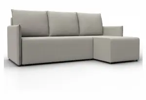 Диван угловой Лига-124 угол универсальный Амур 02 бежевый (Рогожка)