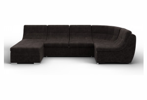 Диван П-образный модульный Холидей BRUT 17 коричневый (Велюр)