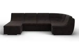 Диван П-образный модульный Холидей BRUT 17 коричневый (Велюр)