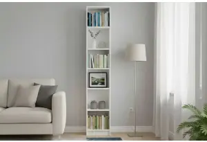 Стеллаж книжный 40x28x202см, с регулируемыми полками Тинтон